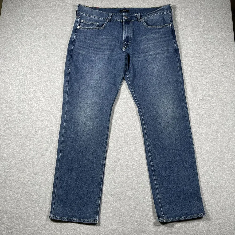True Religion Ricky Jeans Mens 38x31 Blue Medium Wash Relaxed Straight